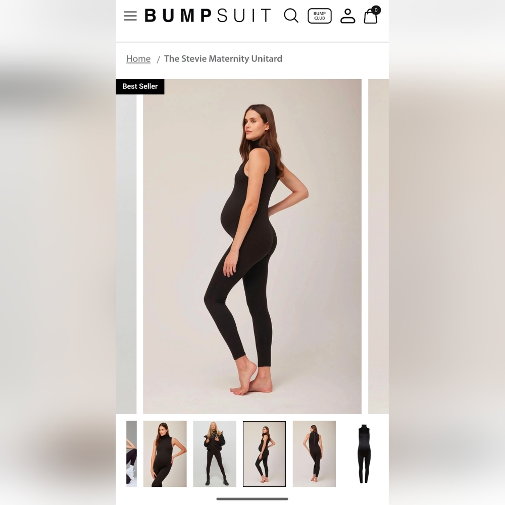 Bumpsuit Black Maternity Stevie Unitard